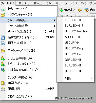 再表示リストから削除