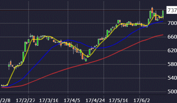 鈴木の株価チャート