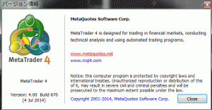 MT4バージョン