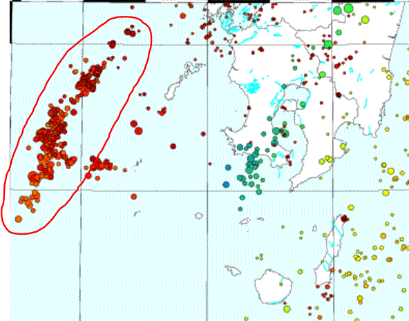 薩摩半島西方沖の地震