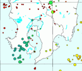 桜島の噴火と地震