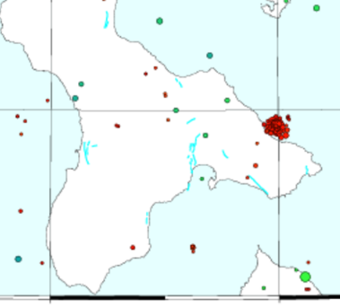 過去３０日間の地震